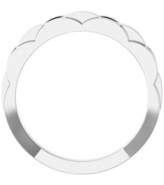57992 Ring Sterling Silver Polished Chain Link Ring