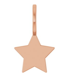 88762 Pendant 14K Rose 17.4 X 10.2 Mm Polished Engravable Star Pendant