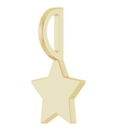 88762 Pendant 14K Yellow 17.4 X 10.2 Mm Polished Engravable Star Pendant