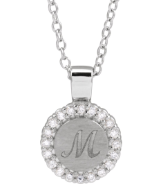 88750 Necklace Set Sterling Silver Round Natural Diamond 1.2Mm 18 Ctw I1, G-H 16-18 In Polished 18 Ctw Natural Diamond Engravable Necklace