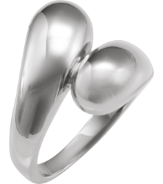 50501 Ring Sterling Silver Polished Bypass Ring