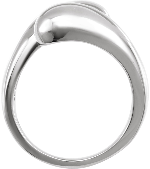 50501 Ring Sterling Silver Polished Bypass Ring
