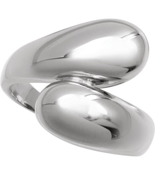 50501 Ring Sterling Silver Polished Bypass Ring