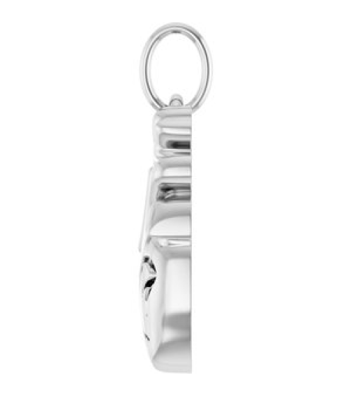 88771 Pendant 14K White 15.7 X 6.9 Mm Polished Anatomical Heart Pendant
