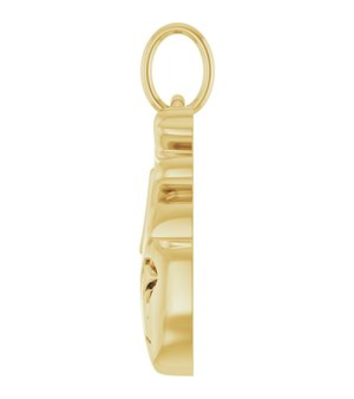88771 Pendant 14K Yellow 15.7 X 6.9 Mm Polished Anatomical Heart Pendant