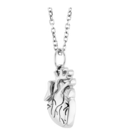 88771 Necklace Sterling Silver 15.7 X 6.9 Mm 16-18 In Polished Anatomical Heart Necklace