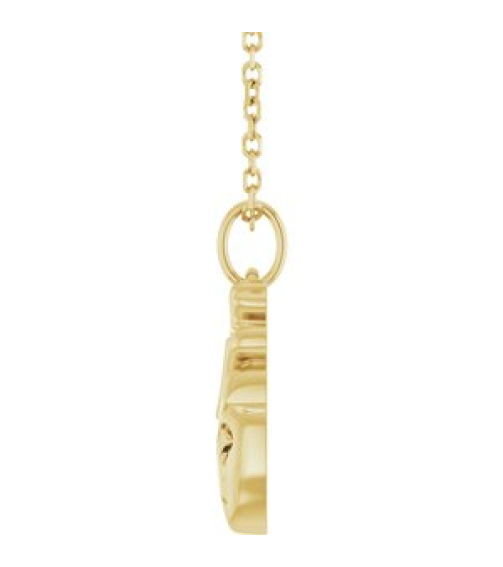 88771 Necklace 14K Yellow 15.7 X 6.9 Mm 16-18 In Polished Anatomical Heart Necklace