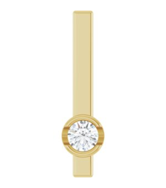 88782 Pendant Set 14K Yellow Round Natural Diamond 3Mm 110 Ct I1, G-H Polished 110 Ct Natural Diamond Solitaire Bar Pendant