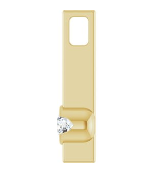 88782 Pendant Set 14K Yellow Round Natural Diamond 3Mm 110 Ct I1, G-H Polished 110 Ct Natural Diamond Solitaire Bar Pendant