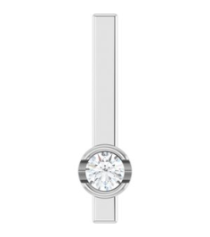 88782 Pendant Set Sterling Silver Round Natural Diamond 3Mm 110 Ct I1, G-H Polished 110 Ct Natural Diamond Solitaire Bar Pendant