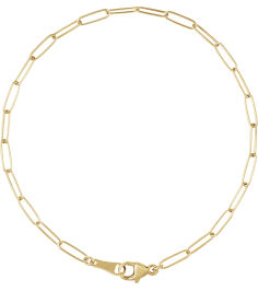Ch1262 18K Yellow Paperclip-Style 2.4 Mm 7 In Lobster Clasp Polished Paperclip Style Chain