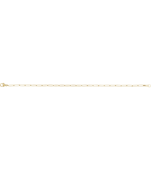 Ch1262 18K Yellow Paperclip-Style 2.4 Mm 7 In Lobster Clasp Polished Paperclip Style Chain