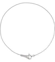 Ch1264 Platinum Box .5 Mm 7 In Spring Ring Polished Box Chain