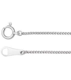 Ch1265 Platinum Curb 1 Mm 7 In Spring Ring Polished Curb Chain