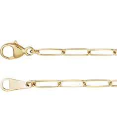 Ch1262 18K Yellow Paperclip-Style 2.4 Mm 20 In Lobster Clasp Polished Paperclip Style Chain