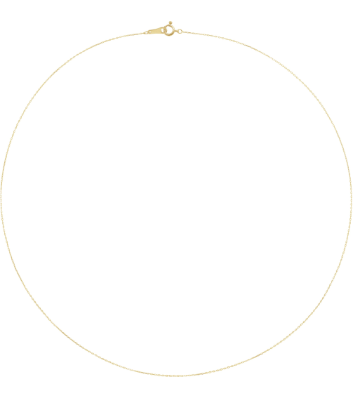 Ch1263 10K Yellow Cable .5 Mm 24 In Spring Ring Diamond-Cut Diamond-Cut Cable Chain