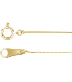 Ch1264 10K Yellow Box .5 Mm 24 In Spring Ring Polished Box Chain