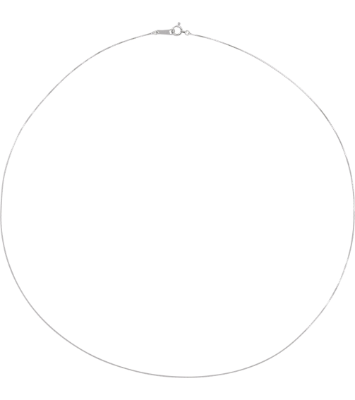 Ch1264 Platinum Box .5 Mm 16 In Spring Ring Polished Box Chain