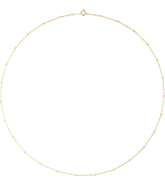 Ch1266 10K Yellow Cable 1.7 Mm 24 In Spring Ring Polished Satellite Bead Cable Chain
