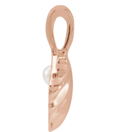 88676 Pendant 14K Rose Set 1-Stone Cultured White Seed Pearl Pearl 2 Mm Polished Cultured White Seed Pearl Family Shell Pendant