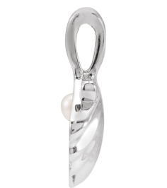 88676 Pendant Sterling Silver Set 1-Stone Cultured White Seed Pearl Pearl 2 Mm Polished Cultured White Seed Pearl Family Shell Pendant
