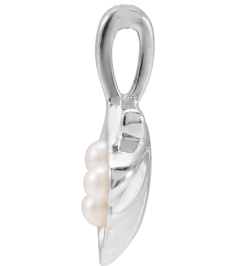 88676 Pendant Sterling Silver Set 3-Stone Cultured White Seed Pearl Pearl 2 Mm Polished Cultured White Seed Pearl Family Shell Pendant