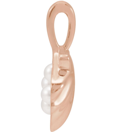 88676 Pendant 14K Rose Set 4-Stone Cultured White Seed Pearl Pearl 2 Mm Polished Cultured White Seed Pearl Family Shell Pendant