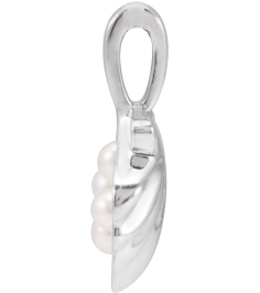 88676 Pendant 14K White Set 4-Stone Cultured White Seed Pearl Pearl 2 Mm Polished Cultured White Seed Pearl Family Shell Pendant