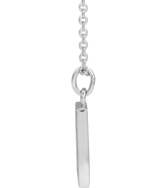 88781 Necklace 14K White 12.3 X 10 Mm 16-18 In Polished Desert Necklace