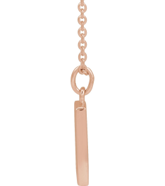 88781 Necklace 14K Rose 12.3 X 10 Mm 16-18 In Polished Desert Necklace