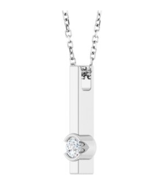 88782 Necklace Set Platinum Round Natural Diamond 3Mm 110 Ct Si2-Si3, G-H 16-18 In Polished 110 Ct Natural Diamond Solitaire Bar Necklace