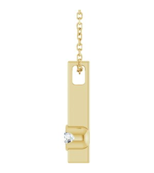 88782 Necklace Set 14K Yellow Round Natural Diamond 3Mm 110 Ct I1, G-H 16-18 In Polished 110 Ct Natural Diamond Solitaire Bar Necklace