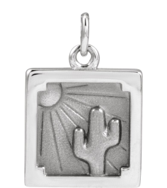 88781 Pendant Sterling Silver 12.3 X 10 Mm Polished Desert Pendant