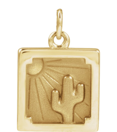 88781 Pendant 14K Yellow 12.3 X 10 Mm Polished Desert Pendant