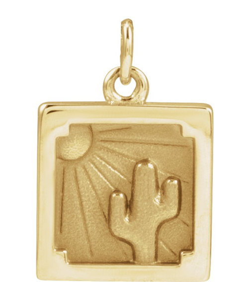 88781 Pendant 14K Yellow 12.3 X 10 Mm Polished Desert Pendant