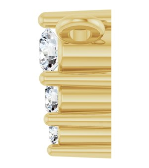 88766 Necklace Center 14K Yellow Set 3-Stone Lab-Grown Diamond Round 2 Mm Lab-Grown Diamond Si1-Si2, G-H 0.025 Ctw Polished .05 Ctw Lab-Grown Diamond Graduated Bar Necklace Center