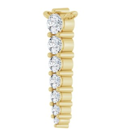 88766 Necklace Center 14K Yellow Set 7-Stone Natural Diamond Round 2.75 Mm Natural Diamond I1, G-H 16 Ctw Polished 14 Ctw Natural Diamond Graduated Bar Necklace Center