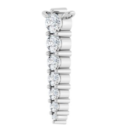 88766 Necklace Center Platinum Set 7-Stone Natural Diamond Round 2.75 Mm Natural Diamond I1, G-H 16 Ctw Polished 14 Ctw Natural Diamond Graduated Bar Necklace Center