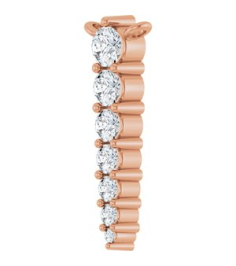 88766 Necklace Center 14K Rose Set 7-Stone Lab-Grown Diamond Round 2.75 Mm Lab-Grown Diamond Si1-Si2, G-H 16 Ctw Polished 14 Ctw Lab-Grown Diamond Graduated Bar Necklace Center
