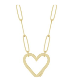 88837 Necklace 14K Yellow 14.6 X 13 Mm 18 In Polished Heart Charm Necklace