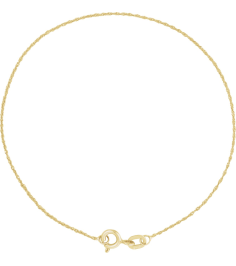 Ch1105 14K Yellow Singapore .5 Mm 7 In Spring Ring Diamond-Cut Diamond-Cut Singapore Chain