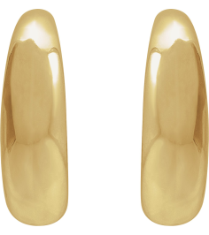 689324 Earring 14K Yellow 14.4 X 14.4 Mm Pair Friction Backs Included Polished Hoop Earrings