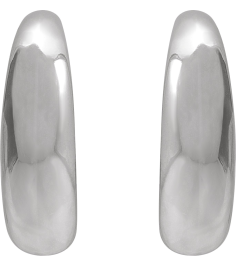 689324 Earring Sterling Silver 14.4 X 14.4 Mm Pair Friction Backs Included Polished Hoop Earrings