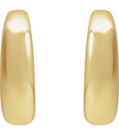 689324 Earring 14K Yellow 19.2 X 19.2 Mm Pair Friction Backs Included Polished Hoop Earrings