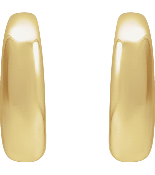 689324 Earring 14K Yellow 19.2 X 19.2 Mm Pair Friction Backs Included Polished Hoop Earrings