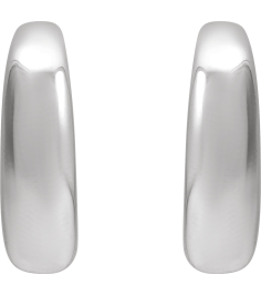 689324 Earring Sterling Silver 19.2 X 19.2 Mm Pair Friction Backs Included Polished Hoop Earrings