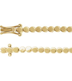 Brc998 Bracelet 14K Yellow 7 In Polished Geometric Line Bracelet