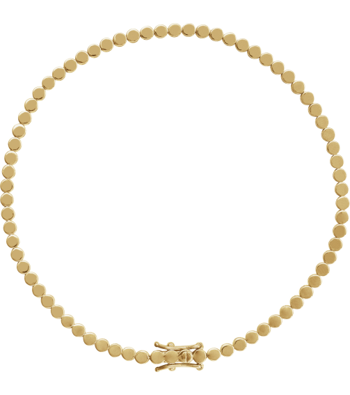 Brc998 Bracelet 14K Yellow 7 In Polished Geometric Line Bracelet