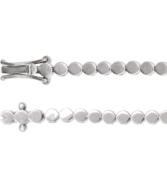 Brc998 Bracelet Sterling Silver 7 In Polished Geometric Line Bracelet