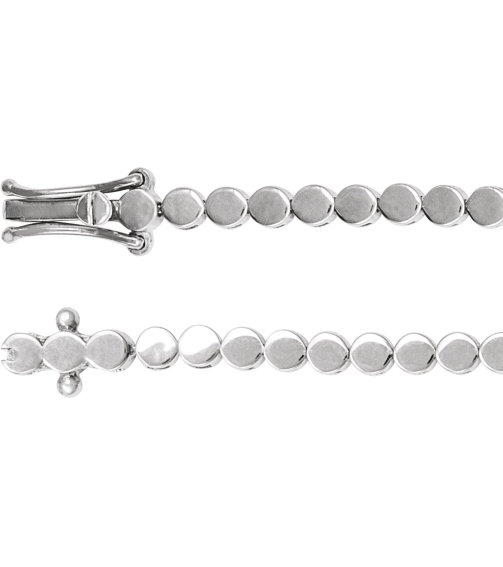 Brc998 Bracelet Sterling Silver 7 In Polished Geometric Line Bracelet